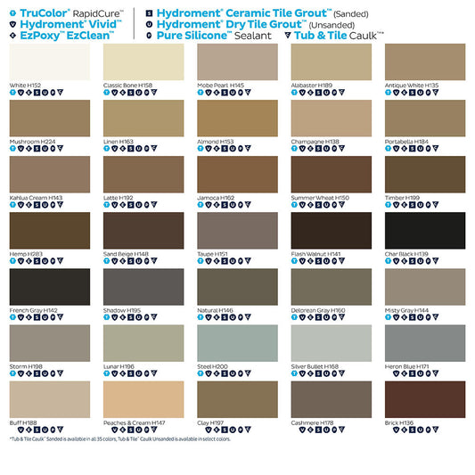 Bostik TruColor RapidCure Grout 18 LB Grout, Choose Color!