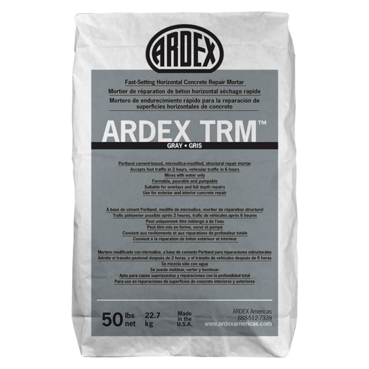 ARDEX TRM TRANSPORTATION REPAIR MORTAR 50 LB Bag Fast-Setting Horizontal Concrete Repair Mortar